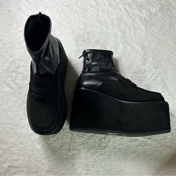 Lemon drop black platform loafers - Picture 2 of 6